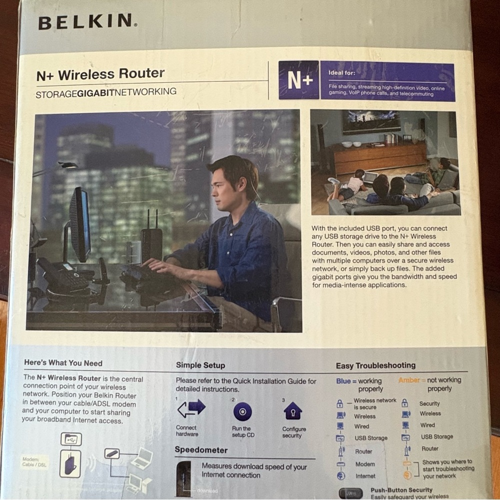 Belkin N+ Wireless Router - Used- Still Works - Picture 9 of 14